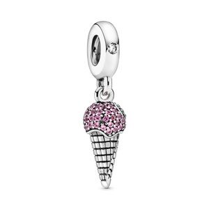Pandora pave ice cream cone dangle charm